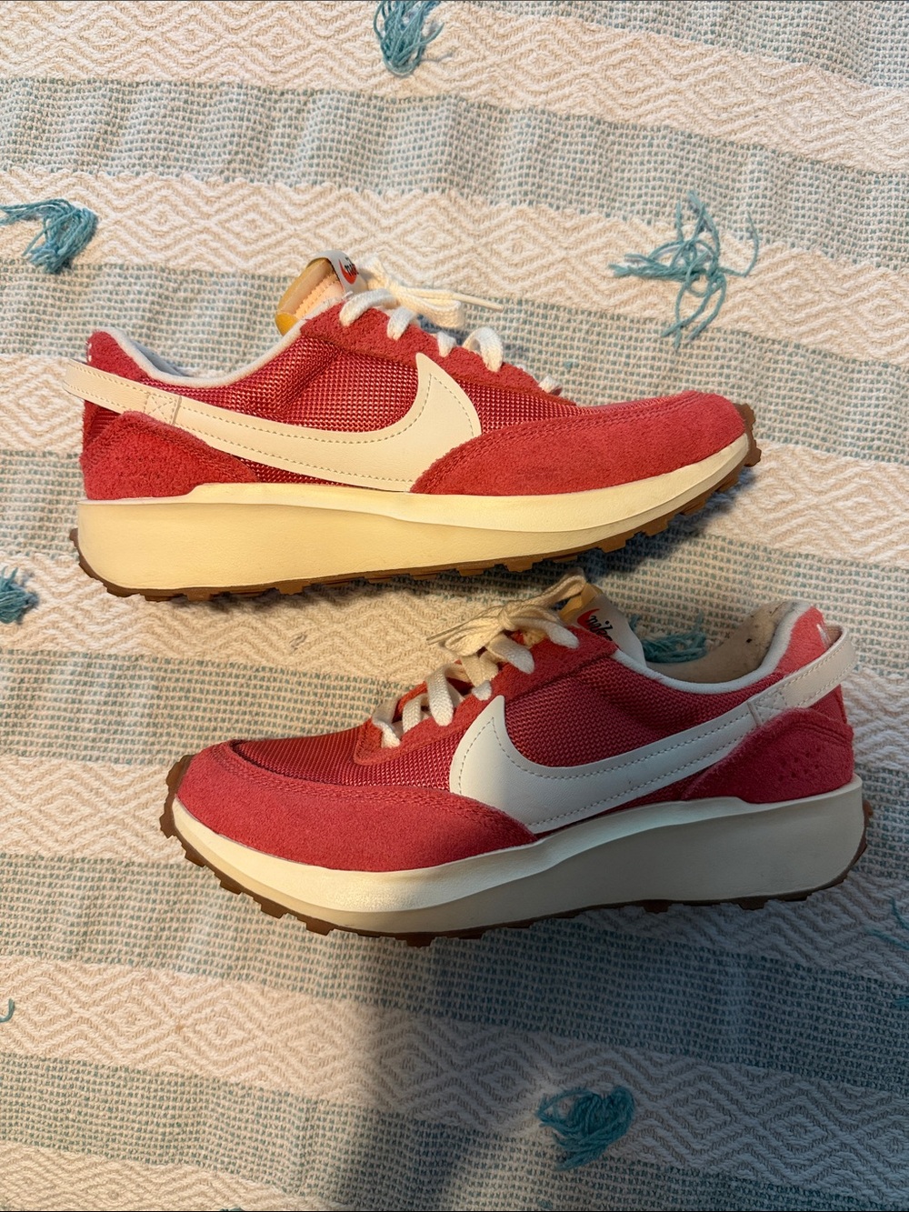 Nike Women’s Red & Cream Retro Runner Sneakers